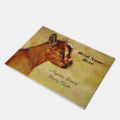 ナイジェリアパーソナライズされた·ドワーフ·ヤギ·キッド ドアマット (アングル)