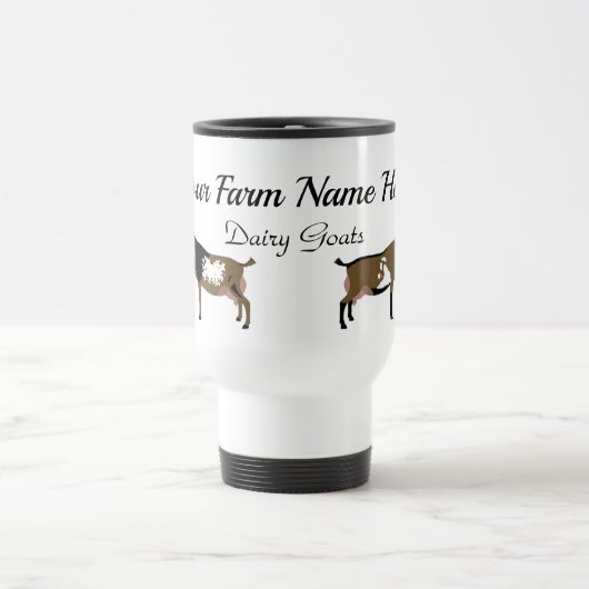 ナイジェリアパーソナライズされた·ドワーフ·ヤギ·ファーム トラベルマグ (中央)