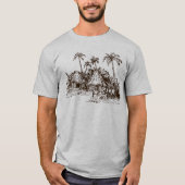 ナイジェリアビレッジシーンオン長袖ラグラン Tシャツ (正面)