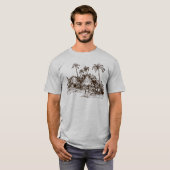 ナイジェリアビレッジシーンオン長袖ラグラン Tシャツ (正面フル)