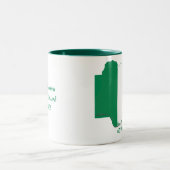 ナイジェリアフラグマップ聖なる書物、 経典ホワイト ツートーンマグカップ (中央)