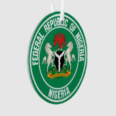 ナイジェリアラウンドエンブレム オーナメント (正面)