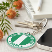 ナイジェリアラウンドエンブレム キーホルダー (正面右)