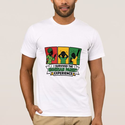 ナイジェリア人の親の育て方の体験を乗り越えた Tシャツ (正面)