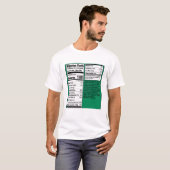 ナイジェリア人男性の事実 - 栄養価 Tシャツ (正面フル)