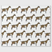 ナイジェリア人矮乳業ヤギ農場オンホワイト ラッピングペーパー (フラット)