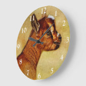 ナイジェリア人矮乳酪農山羊 ラージ壁時計 (傾斜)