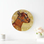 ナイジェリア人矮乳酪農山羊 ラージ壁時計 (ホーム)