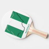 ナイジェリア国旗と地図パーソナライズされた 卓球ラケット (横)