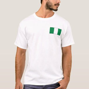 ナイジェリア国旗と地図Tシャツ Tシャツ