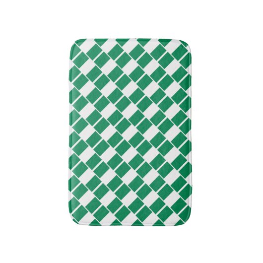 ナイジェリア国旗と愛国的なナイジェリア バスマット (正面縦)