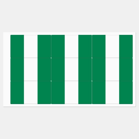 ナイジェリア国旗と愛国的なラベル ラベル (シート)