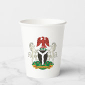 ナイジェリア国旗のコートを施した武器紙カップ 紙コップ (裏面)