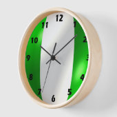 ナイジェリア国旗のデザイン 壁時計 (傾斜)