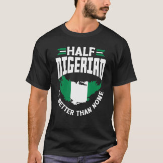 ナイジェリア国旗の半分ナイジェリアは Tシャツ