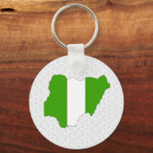 ナイジェリア国旗の地図フルサイズ キーホルダー (正面)