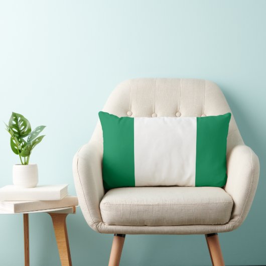 ナイジェリア国旗の枕 ランバークッション (椅子)