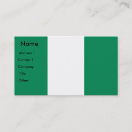 ナイジェリア国旗を掲げた名刺 名刺