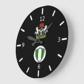 ナイジェリア国旗を掲げた武器の大きな時計 ラージ壁時計 (傾斜)