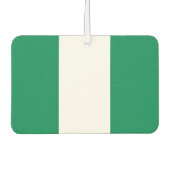 ナイジェリア国旗を掲げた車の新入生 カーエアーフレッシュナー (正面)