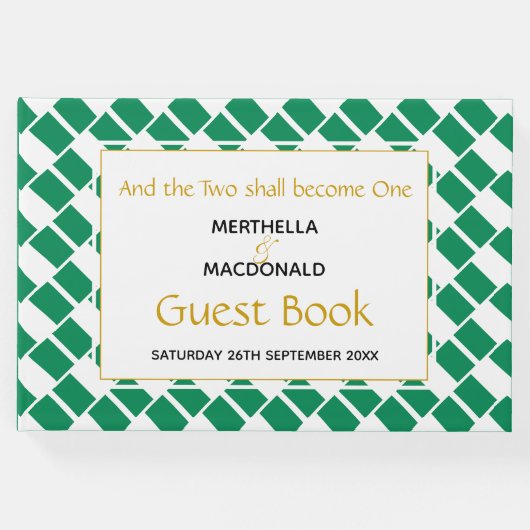 ナイジェリア国旗クリスチャン聖なる書物、 経典ナイジェリ結婚アの ゲストブック (正面)