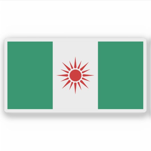 ナイジェリア国旗(オリジナル提案) シール (正面)