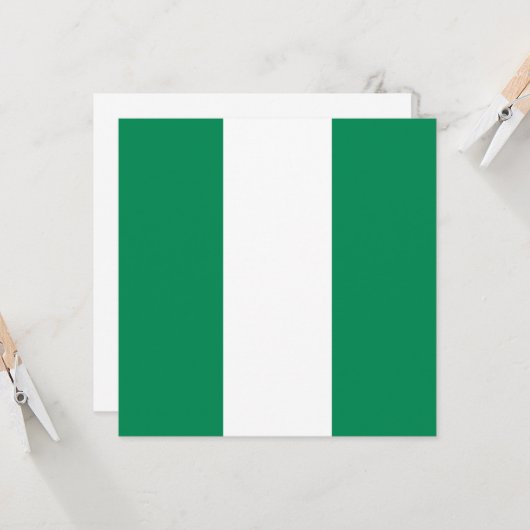 ナイジェリア国旗 カード (正面/裏面インサイチュ)