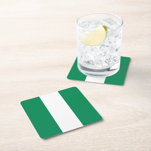 ナイジェリア国旗 スクエアペーパーコースター (インサイチュ)