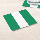 ナイジェリア国旗 スクエアペーパーコースター (アングル)