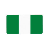 ナイジェリア国旗 ラベル (正面)