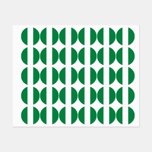 ナイジェリア国旗 ラベル (シート)