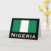 ナイジェリア国旗（西アフリカ） カード (黄色い花)
