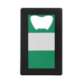 ナイジェリア国旗（西アフリカ） クレジットカード栓抜き (正面)