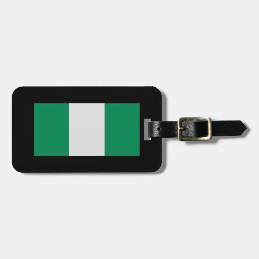 ナイジェリア国旗(西アフリカ) ラゲッジタグ (正面横)