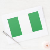 ナイジェリア国旗 長方形シール (封筒)