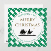 ナイジェリア国旗THREE WISE MENナイジェリアクリスマス シーズンカード (正面/裏面)