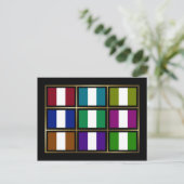 ナイジェリア多色旗はがき ポストカード (スタンド正面)