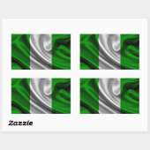 ナイジェリア旗織物 長方形シール (シート)