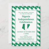 ナイジェリア独立記念祝賀会 ナイジェリア国旗 招待状 (正面)