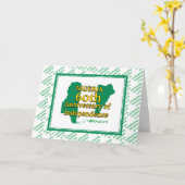 ナイジェリア独立 | ナイジェリア60周年記念 カード (黄色い花)