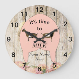 ナイジェリア矮性乳製品ヤギ農場ウダー ラージ壁時計