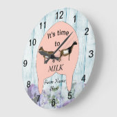 ナイジェリア矮性乳製品ヤギ農場ウダー ラージ壁時計 (傾斜)