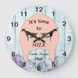 ナイジェリア矮性乳製品ヤギ農場ウダー ラージ壁時計