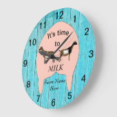 ナイジェリア矮性乳製品ヤギ農場ウダー ラージ壁時計 (傾斜)