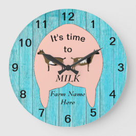 ナイジェリア矮性乳製品ヤギ農場ウダー ラージ壁時計