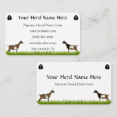 ナイジェリア矮性乳製品ヤギ 名刺 (正面/裏面)