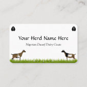 ナイジェリア矮性乳製品ヤギ 名刺 (裏面)