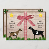 ナイジェリア素朴とヌビアのヤギのクリスマス挨拶 シーズンカード (正面/裏面)