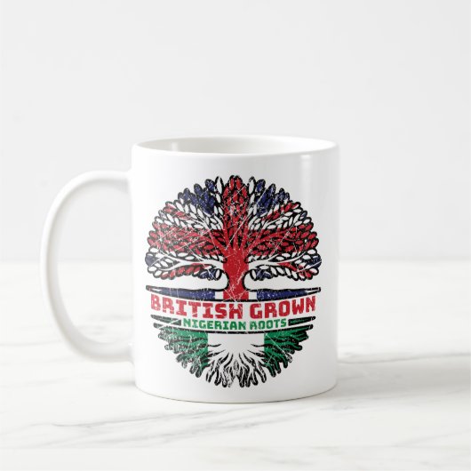 ナイジェリア英統一された国イギリスの木 コーヒーマグカップ (左)