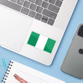 ナイジェリア連邦共和国国旗 シール (ノートパソコンとiPhone)